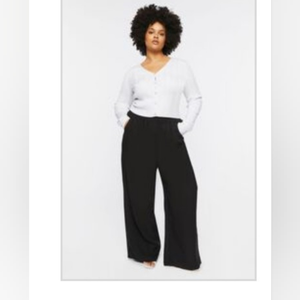 Forever 21 Black Linen Pants 2X